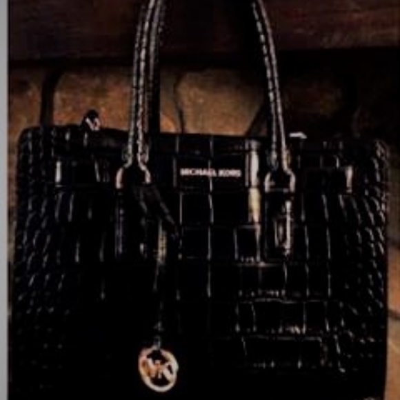 MK Michael Kors Dillon Embossed Black Croc Tote - Picture 2 of 5